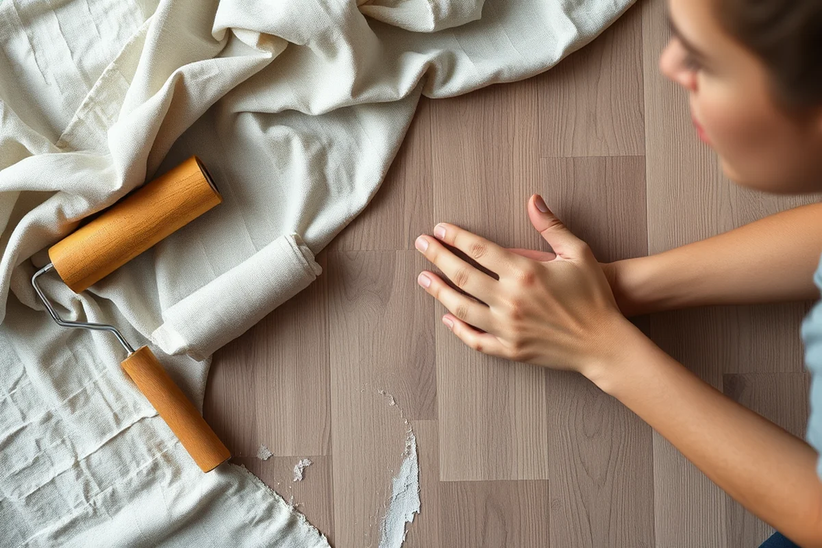 affordable installing peel and stick wood flooring — Affordable Installing Peel And Stick Wood Flooring (the finished result)